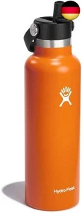 HYDRO FLASK - Trinkflasche 621ml (21oz) mit Strohdeckel - Vakuumisolierte, - Bild 1 von 4