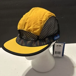 Kavu Trailrunner Hat New W Tags Unisex Size Large Honeycomb Yellow Netted Aztec - Picture 1 of 5