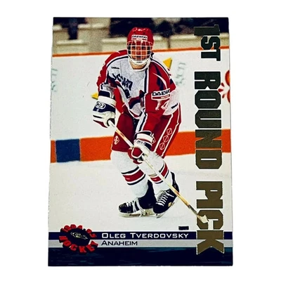 1994 Classic Gold #2 Oleg Tverdovsky 1st Round Pick Mighty Ducks Hockey Card - Image 1 of 2