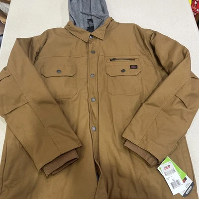 Mens M Dickies Jacket Hooded Canvas Shacket Workwear Quilted Lined Insulated 478 - Image 1 of 4