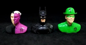 Batman, Riddler, Two Face Bubble Gum Busts Lot of 3 1995 Topps 2 1/2" - Bild 1 von 3