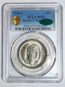 1946 S PCGS MS-67 CAC Booker T. Washington - Picture 1 of 2