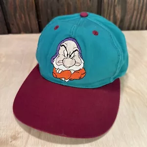 Vintage Youth Grumpy Hat Snapback Cap Disney Snow White Seven Dwarfs 7 90s - Picture 1 of 11