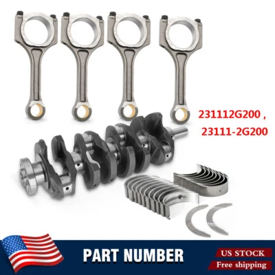 Varilla de conexión del cigüeñal del motor 2,4 L para Hyundai Sonata/Santa Fe y Kia Optima Foto 1 de 4