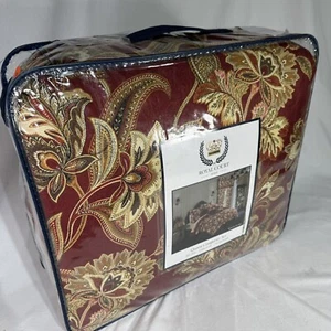 Royal Court Montecito Dark Orange Comforter 4 Piece Set Queen Size ~ NEW - Picture 1 of 6