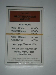 Monopoly Ersatzteile. Taten, Zufall und Gemeinschaftstruhenkarten. Neu/Versiegelt. - Bild 1 von 2