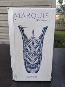 Marquis By Waterford 9” Lacey Crystal Vase New In Box - Picture 1 of 7