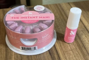 Press-on Nails Instant Mani Extra Short Cockatoo & Ress-On Ail Glue Olive & June - Picture 1 of 8