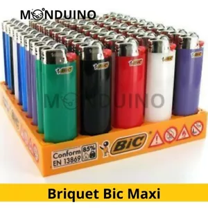 LOT DE 50 BIC ORIGINAL BRIQUET MAXI COULEURS ASSORTIES SUR PRÉSENTOIR NEUF - Bild 1 von 1