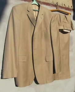 Banzalini Exclusive Men's Beige Suit Size:56 Merinos Extra Fine 150's Italy XXL - Picture 1 of 24