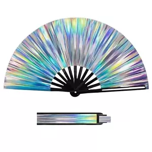 NEW Boots On The Ground Hand Fan, Clack Fans For Line Dancing, Large Holographic - Picture 1 of 7