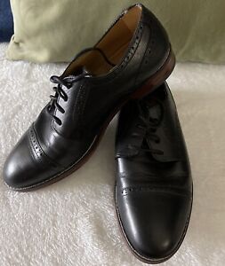 Johnston & Murphy Boys 6 Medium Leather Shoes Conard Black Style 28-5805