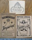 THREE Printer's Proof 1930s Bottle Labels - Cherry au Vin, Oude Genever