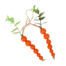 1pc Easter Day Wood Carrot Bunny Bead String Carrot Wood Bead Skewers Gifts