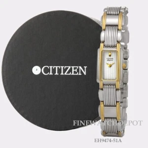 Authentic Women Citizen Elegance Black Dial Two Tone Watch EH9474-51A - Picture 1 of 1