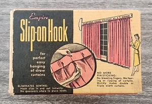 Vintage Empire Slip-On Hook For Curtains (Empire Slip-On Hook Company Boston) - Picture 1 of 4
