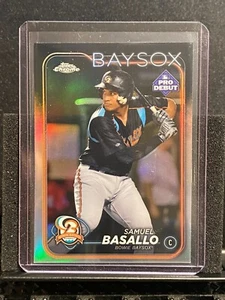 Samuel Basallo 2024 Topps Pro debut refractor cromado - Baysox/Orioles - Imagen 1 de 2