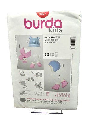 Burda Kids Accessories #9477 Uncut Factory Folded - Image 1 of 4