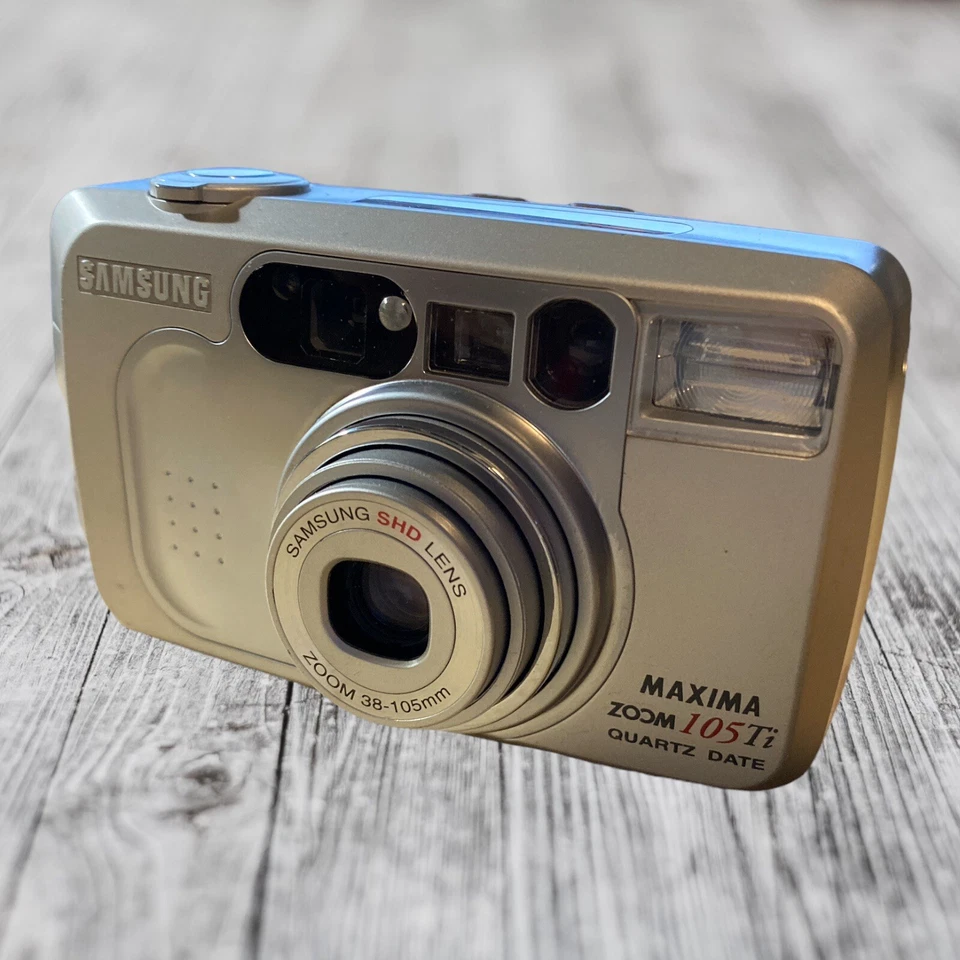 Samsung Maxima Zoom 105 Ti 35mm Point And Shoot Camera W/ Strap - Tested - Image 1 of 4