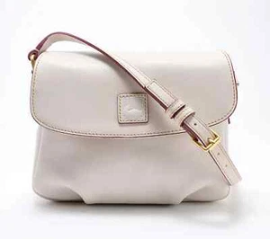Dooney & Bourke Florentine Leather Flap Crossbody-Ecru-NEW-A646367 - Picture 1 of 3