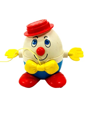 Humpty Dumpty Toy Vintage 1970s Fisher Price Spinning Hands Tested & Works - Image 1 of 4