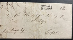 1859 Ratibor Poland Stampless Letter Cover To Cofel - Picture 1 of 4