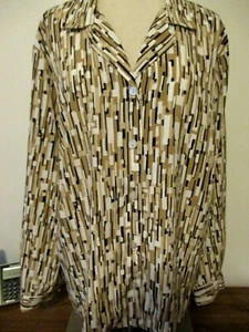 Alfred Dunner Shirt Womens Size 18W 100% Polyester Button Front (217-17) - Picture 1 of 7