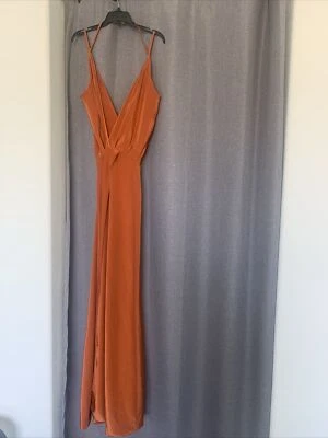 Custom Made Bridesmaid Long Dress W/ Belt Fits Size 6 (5’8)   Pd $120 - Image 1 of 4