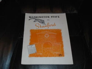 1954 WASHINGTON STATE AT STANFORD COLLEGE FOOTBALL PROGRAM EX - Picture 1 of 2