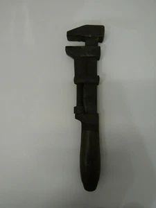 Vintage Old Coes Wrench Co Worcester Wood Handle Adjustable Wrench Tool - Picture 1 of 4