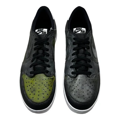 Nike Air Jordan 1 Retro OG Low Cyber Monday 705329-010 Negro Blanco Brillo Talla 18 Foto 1 de 4