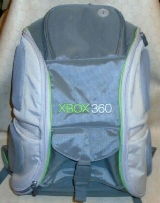 Xbox 360 Official Console Backpack Gray/Silver Complete w/ Accessory Pouches - Image 1 of 4