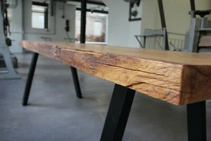 Massivholz Holztisch Esstisch Eiche Baumkante - Bild 1 von 12