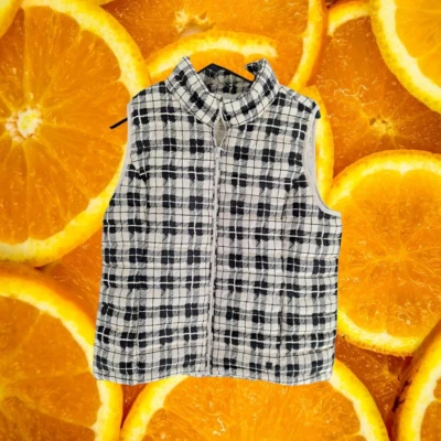 Chaleco a Cuadros Blanco y Negro Talla Grande Ruff Foto 1 de 3