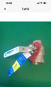 Watt 1 Zoll Messing FIP x FIP Vollanschluss Gewinde Kugelhahn 1 LFFBV-3C - Neu - Bild 1 von 4