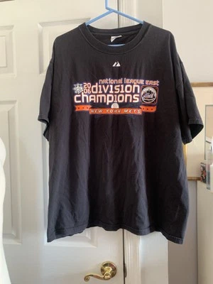 2-Side New York Mets 2006 NL East Division Champions T Shirt Size 2XL Black - Image 1 of 4
