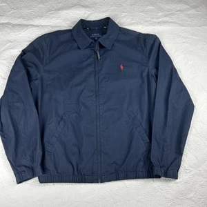 Chaqueta Bomber Polo Ralph Lauren Para Hombre M Azul Marino Cremallera Completa La Popelina Bayport - Imagen 1 de 7