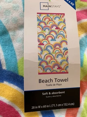 Toalla de playa Mainstays Rainbow - Nueva con etiquetas Foto 1 de 3