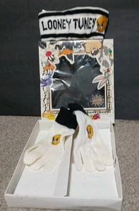 LOONEY TUNES Größe 7-14 Tweety Vogel Winterhandschuhe & Stirnband - Bild 1 von 4