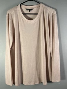 Banana Republic~ Top grande de manga larga para mujer - talla 2X - rosa - Imagen 1 de 14
