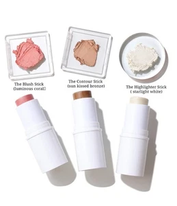 3 Pezzi Bastoncini Contorno Coral Glow Trio Include Crema Blush Evidenziatore Bronzer - Foto 1 di 12