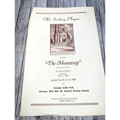 Old Academy Players The Mousetrap junio 1957 Foto 1 de 3