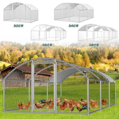 Hühnerstall Metall Freilaufgehege Freigehege Hühnerkäfig Kleintierstall Voliere - Bild 1 von 4