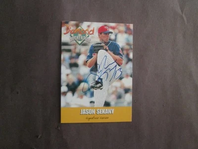 DIAMOND AUTHENTICS AUTOGRAPHED BASEBALL CARD JASON SEKANY BOSTON RED SOX - Image 1 of 2