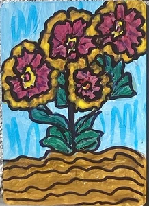 Floral Nature.  Original ACEO Art Card - Picture 1 of 5