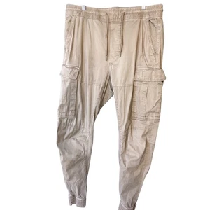 H&M Herren hellbraune Cargo Jogginghose Kordelzug Bundtaschen Größe M Hipster Freizeit - Bild 1 von 7