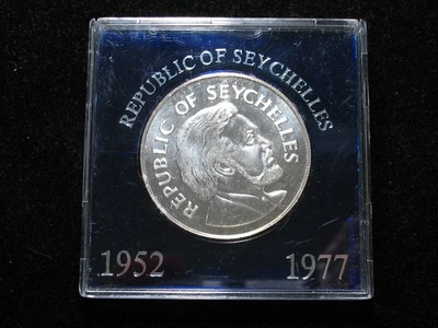 25 rupias de plata Seychelles 1977 * embalaje original * plata 0,500 * km 38 Foto 1 de 2