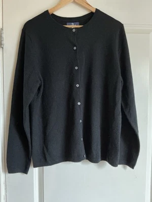 Land's End Black Cashmere Cardigan XL - Image 1 of 4