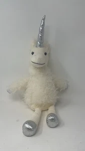 Jellycat Göttliches Einhorn 14 Zoll Fuzzy Weiß und Silber Plüschtier - Bild 1 von 12