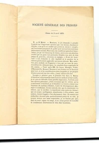 ALTES BUCH GEFÄNGNISGESELLSCHAFT MOTETTE JUNGE HÄFTLINGE STRAFRECHT SELTEN 1879 - Bild 1 von 3